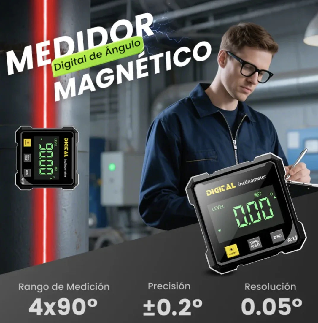Medidor digital magnético de ángulo NIVELPRO
