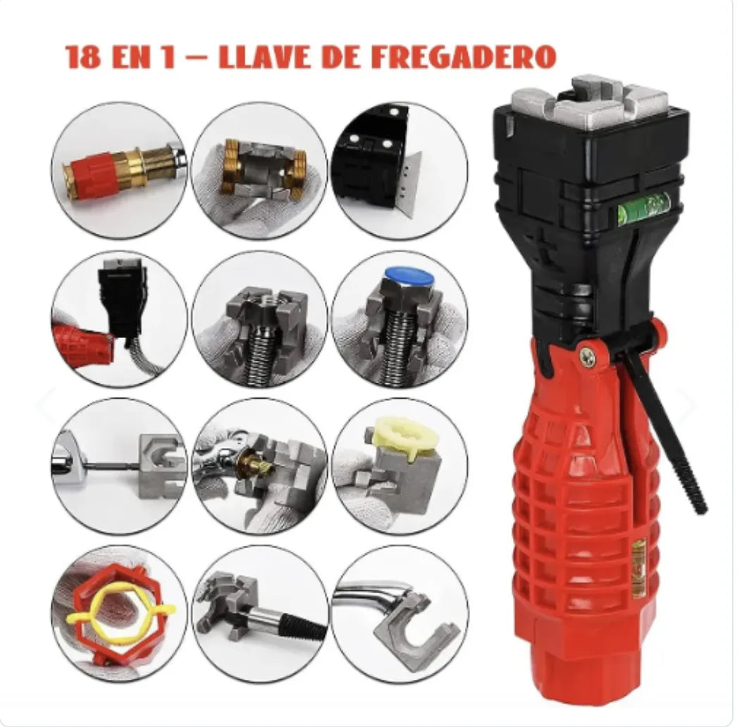 Llave Multifuncional 18 En 1 FerroFix